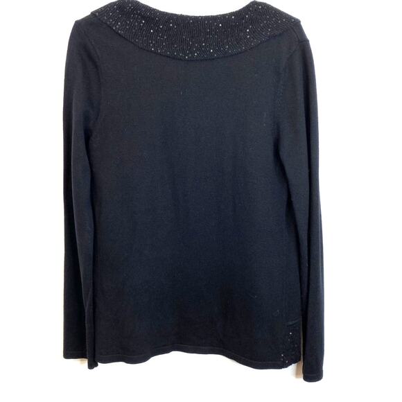 Classiques Entier Black Cashmere‎ Silk Cardigan Business Workwear  Size Medium - Picture 3 of 4